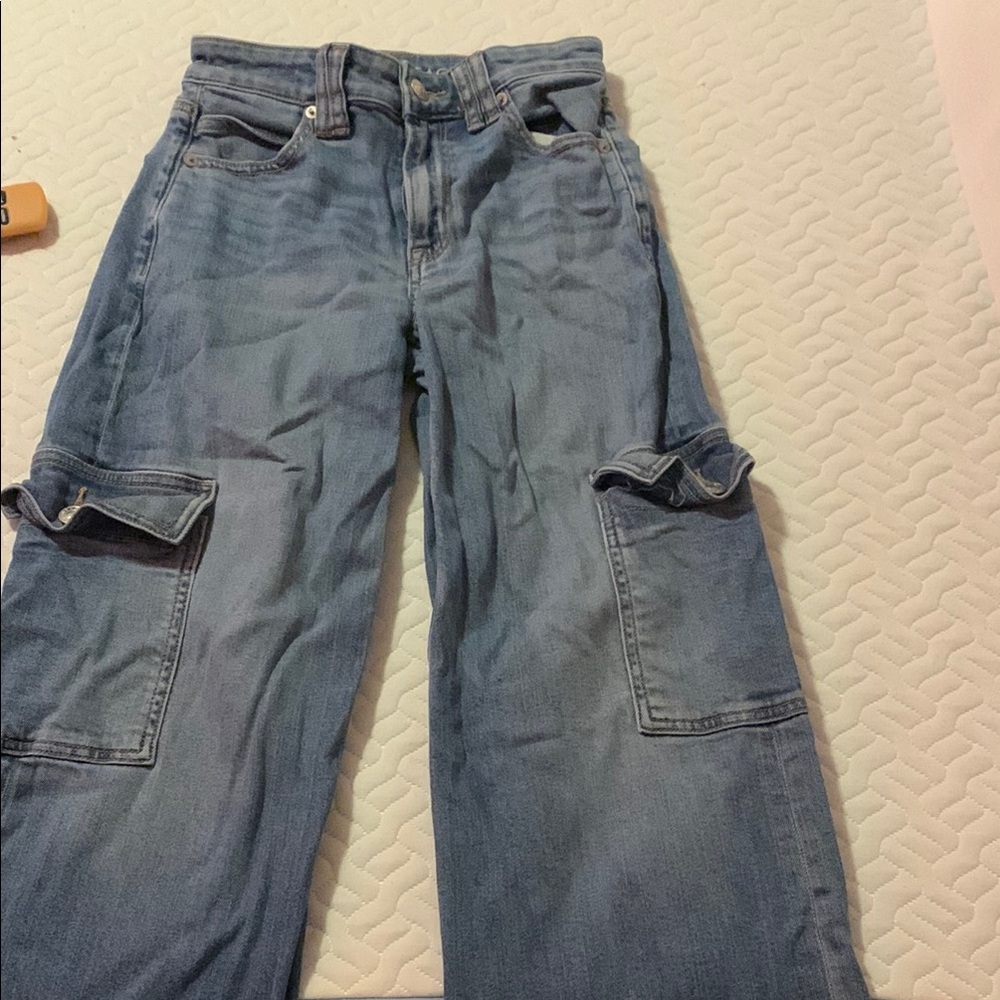 American Eagle Outfitters Blue Flare & Wide Leg Jeans
